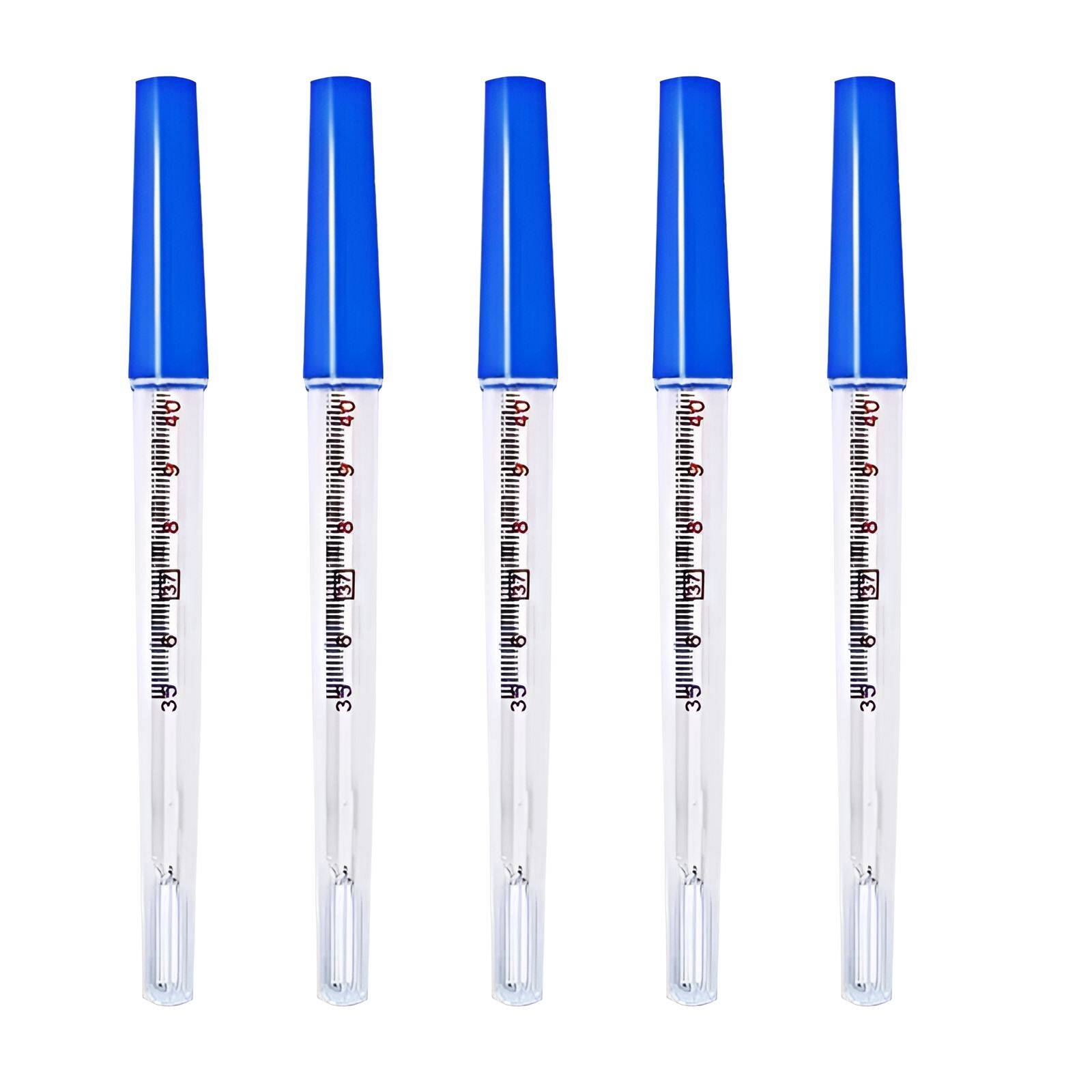 XIRQI 5Pcs Thermometer for Adults,Precise Measurement Temperature Thermometer,Mercury Column Infrared Thermometer,White